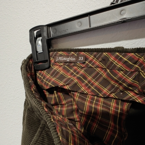 J. McLaughlin Pants - J. McLaughlin Corduroy Pants Size 32 - 33 Straight Leg Forest Green High Rise